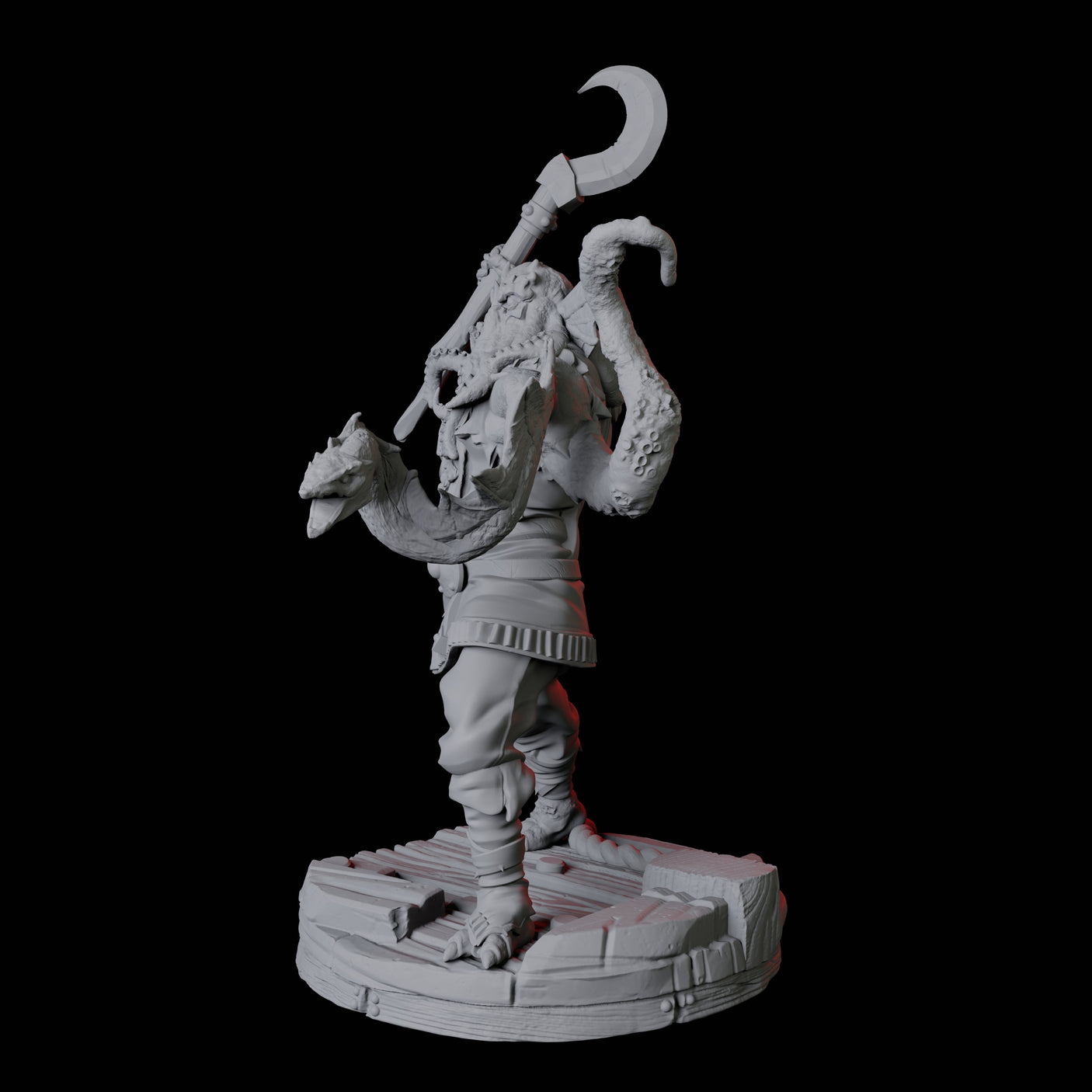 Sky Kraken Acolyte B Miniature for Dungeons and Dragons, Pathfinder or other TTRPGs