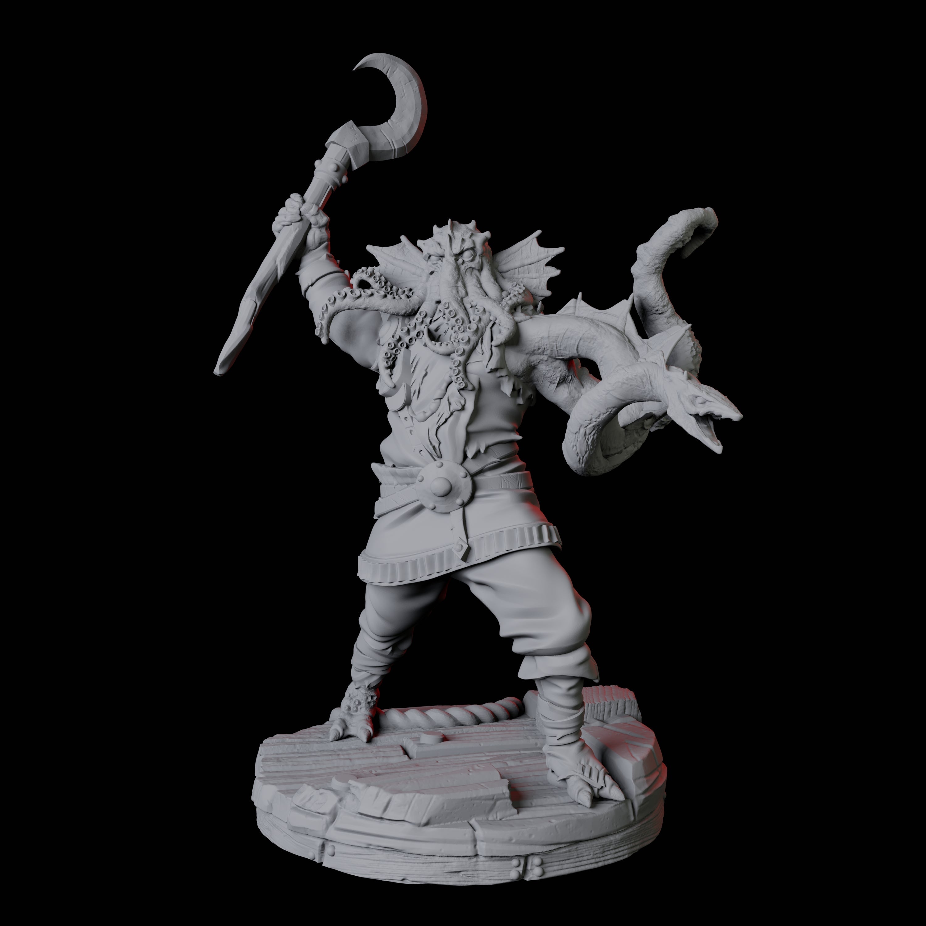 Sky Kraken Acolyte B Miniature for Dungeons and Dragons, Pathfinder or other TTRPGs
