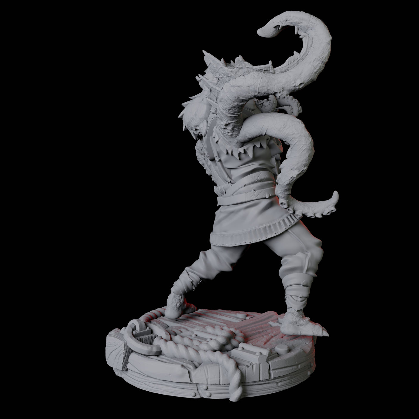 Sky Kraken Acolyte C Miniature for Dungeons and Dragons, Pathfinder or other TTRPGs