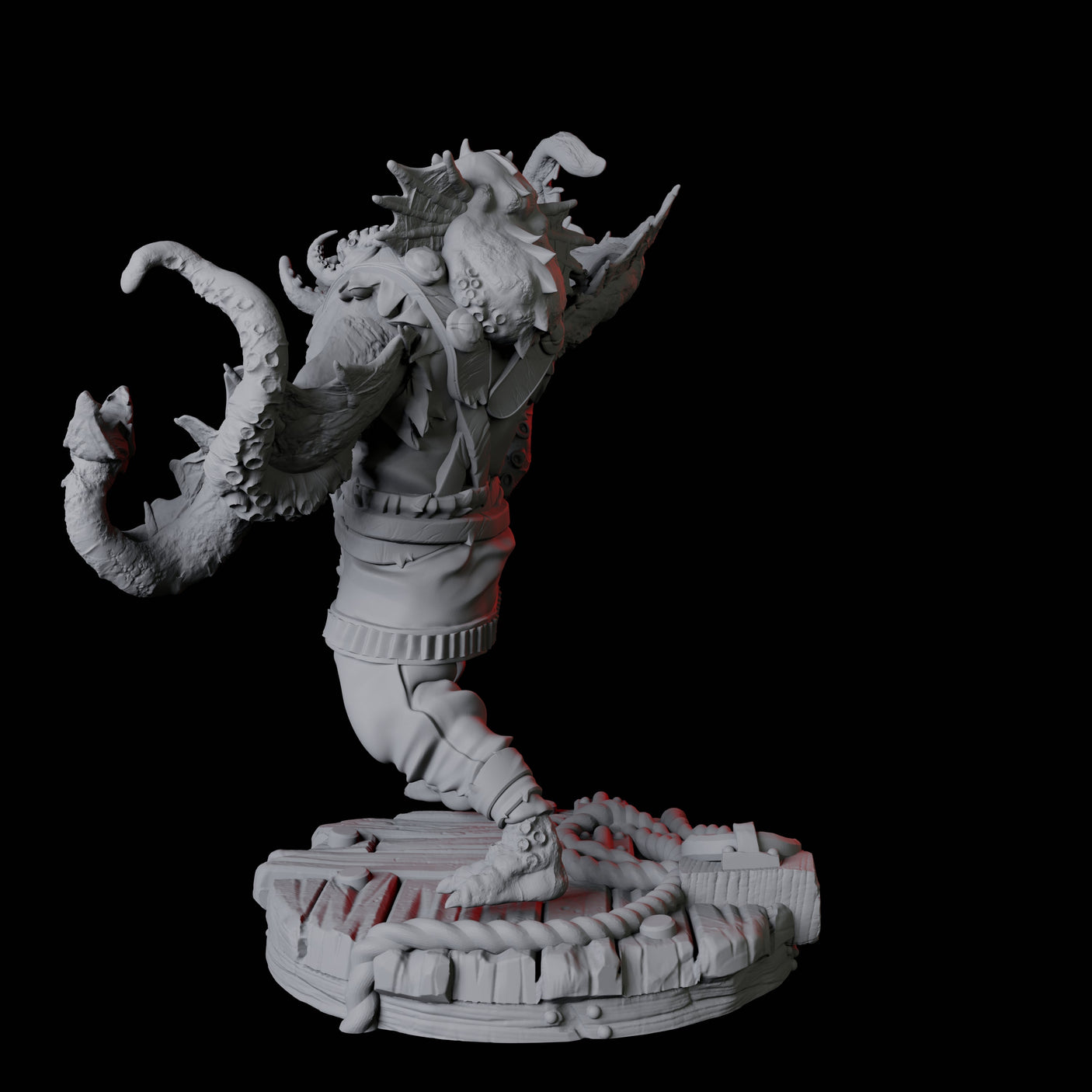 Sky Kraken Acolyte C Miniature for Dungeons and Dragons, Pathfinder or other TTRPGs