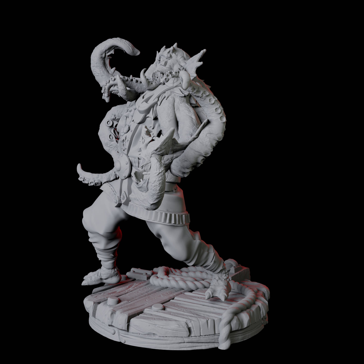 Sky Kraken Acolyte C Miniature for Dungeons and Dragons, Pathfinder or other TTRPGs