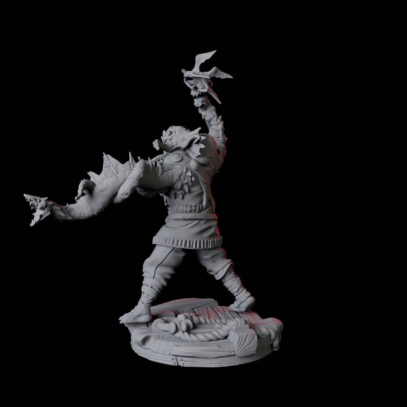 Sky Kraken Acolyte D Miniature for Dungeons and Dragons, Pathfinder or other TTRPGs