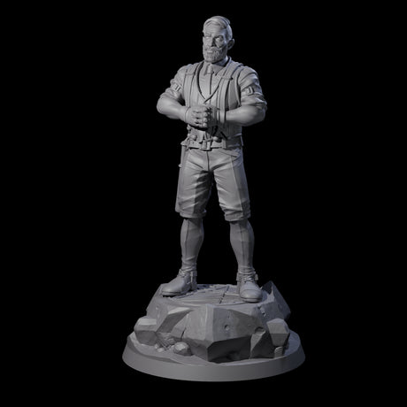 Slamming Human Investigator Miniature for Dungeons and Dragons, Pathfinder or other TTRPGs