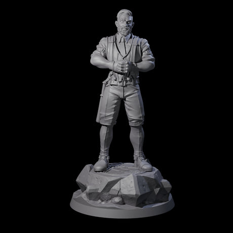 Slamming Human Investigator Miniature for Dungeons and Dragons, Pathfinder or other TTRPGs