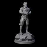 Slamming Human Investigator Miniature for Dungeons and Dragons, Pathfinder or other TTRPGs