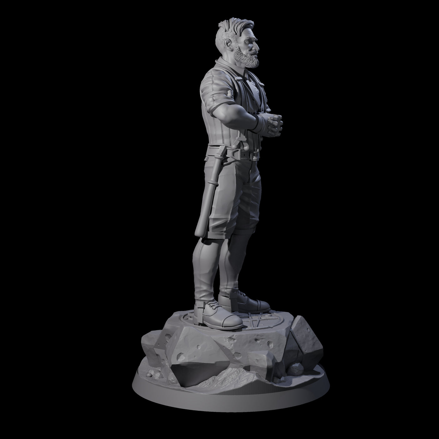 Slamming Human Investigator Miniature for Dungeons and Dragons, Pathfinder or other TTRPGs