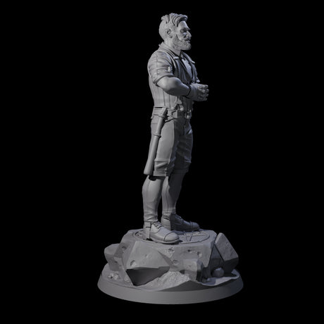 Slamming Human Investigator Miniature for Dungeons and Dragons, Pathfinder or other TTRPGs