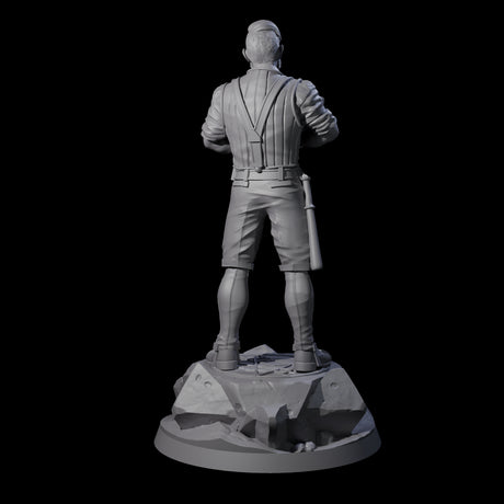 Slamming Human Investigator Miniature for Dungeons and Dragons, Pathfinder or other TTRPGs