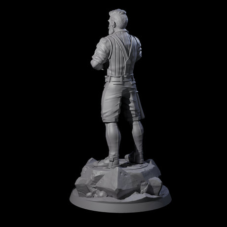 Slamming Human Investigator Miniature for Dungeons and Dragons, Pathfinder or other TTRPGs