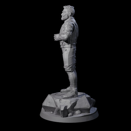 Slamming Human Investigator Miniature for Dungeons and Dragons, Pathfinder or other TTRPGs