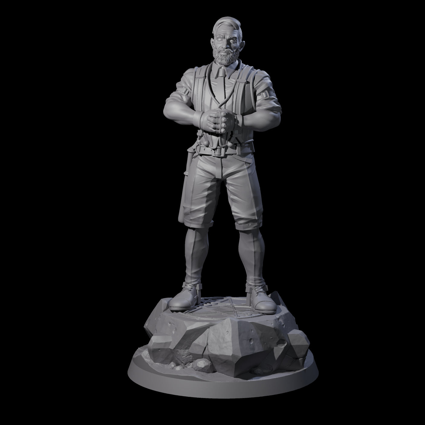 Slamming Human Investigator Miniature for Dungeons and Dragons, Pathfinder or other TTRPGs