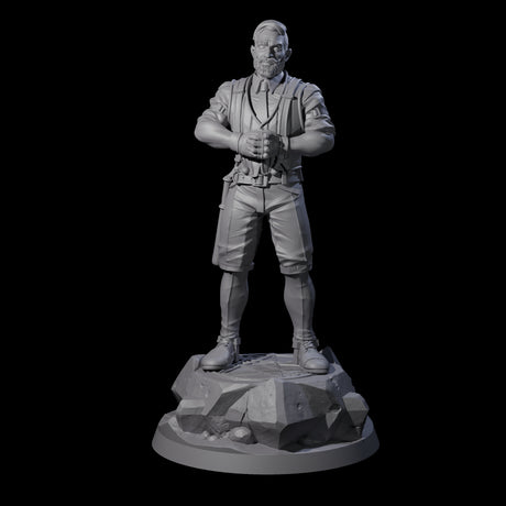 Slamming Human Investigator Miniature for Dungeons and Dragons, Pathfinder or other TTRPGs
