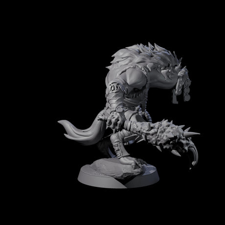 Slave Master Gnoll Taskmaster Miniature for Dungeons and Dragons, Pathfinder or other TTRPGs