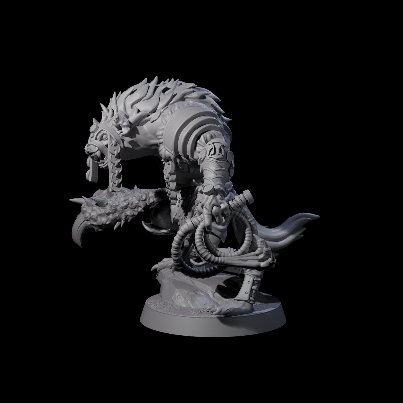 Slave Master Gnoll Taskmaster Miniature for Dungeons and Dragons, Pathfinder or other TTRPGs