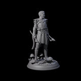 Slender Drow Hunter A Miniature for Dungeons and Dragons, Pathfinder or other TTRPGs