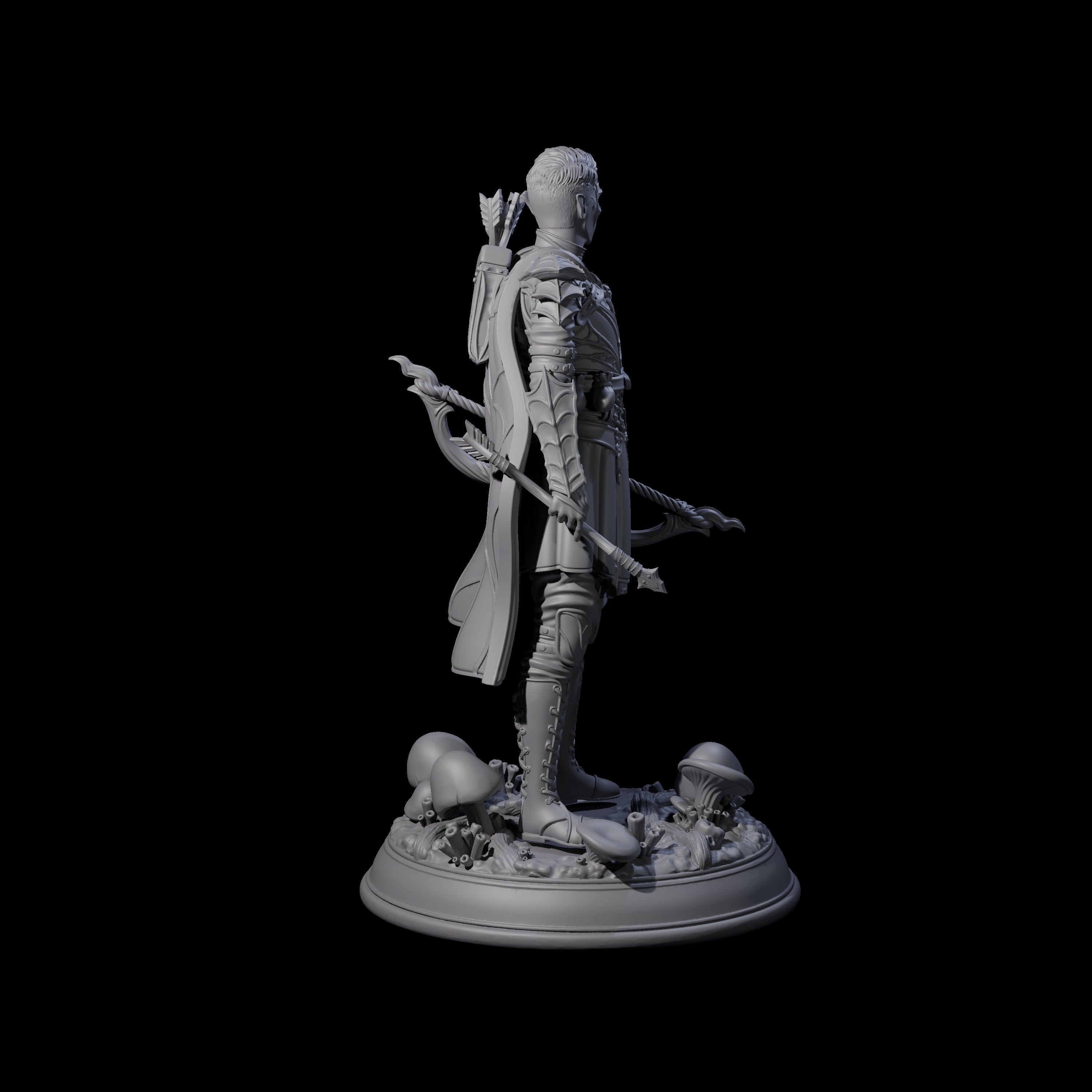 Slender Drow Hunter A Miniature for Dungeons and Dragons, Pathfinder or other TTRPGs