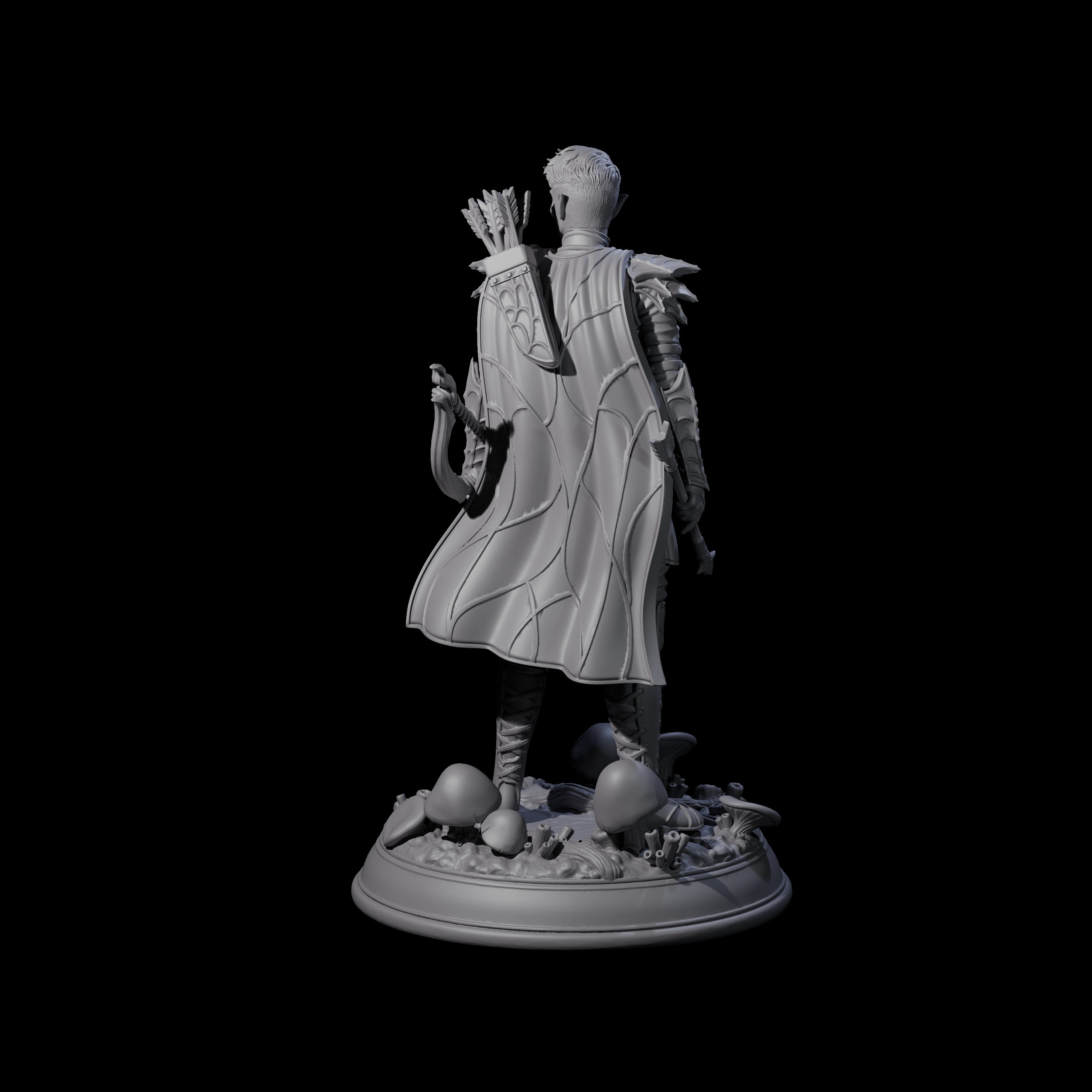 Slender Drow Hunter A Miniature for Dungeons and Dragons, Pathfinder or other TTRPGs