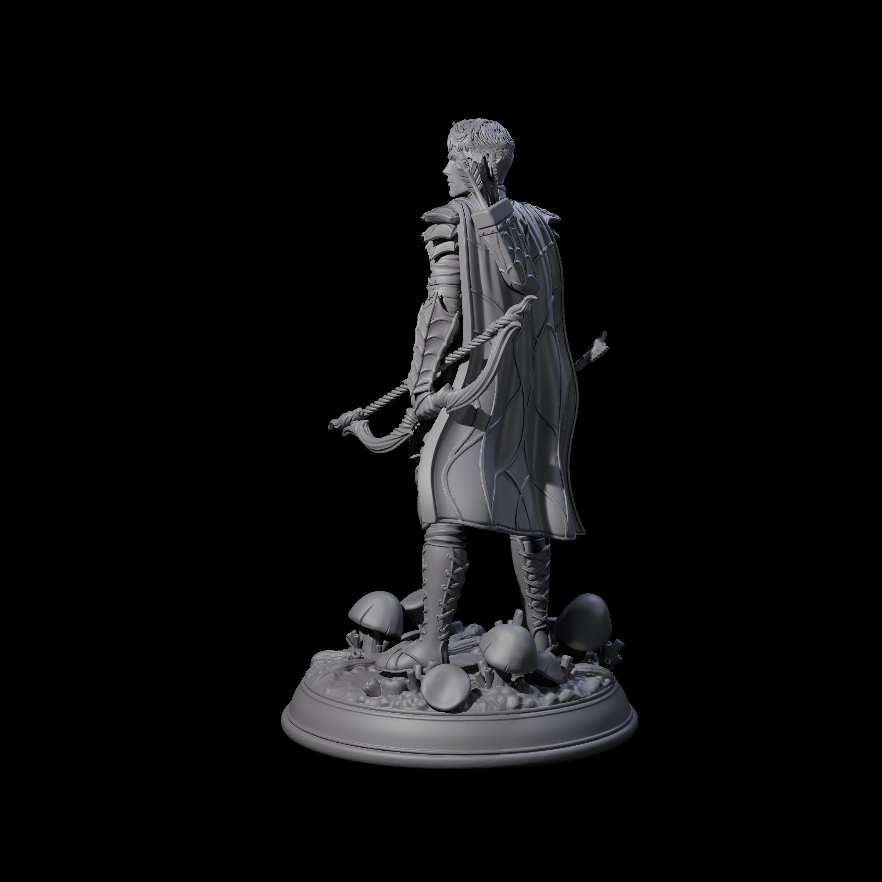 Slender Drow Hunter A Miniature for Dungeons and Dragons, Pathfinder or other TTRPGs