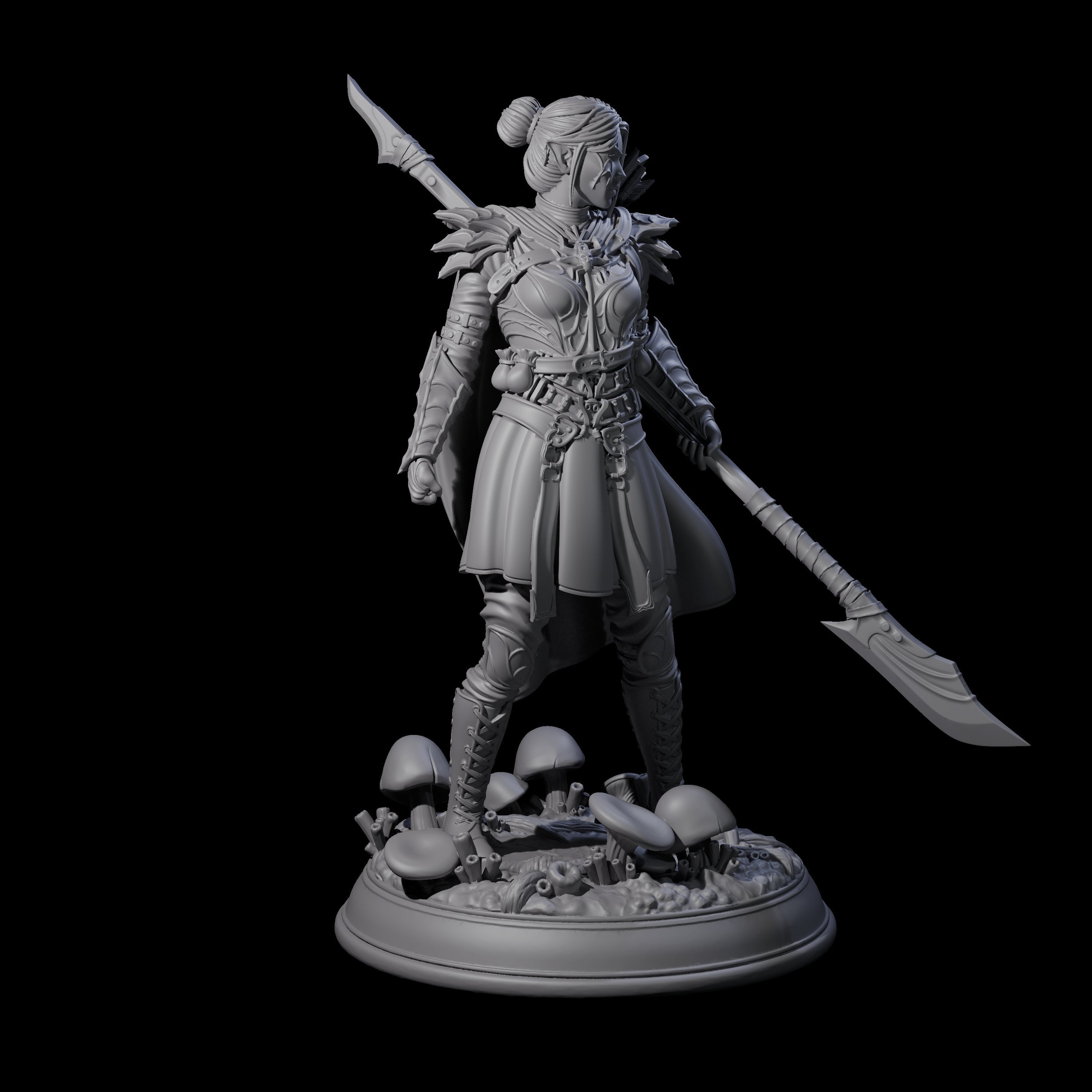 Slender Drow Hunter B Miniature for Dungeons and Dragons, Pathfinder or other TTRPGs