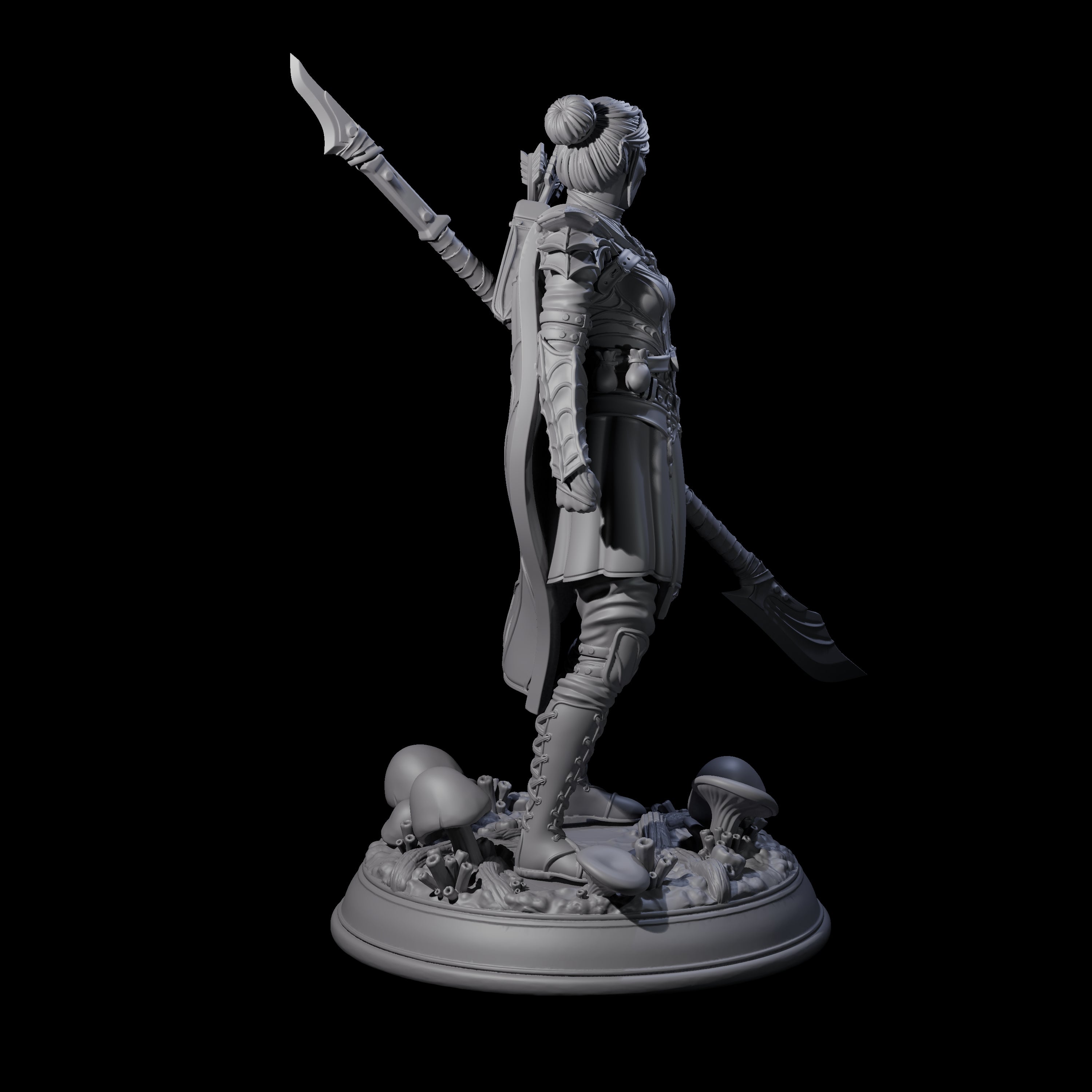 Slender Drow Hunter B Miniature for Dungeons and Dragons, Pathfinder or other TTRPGs