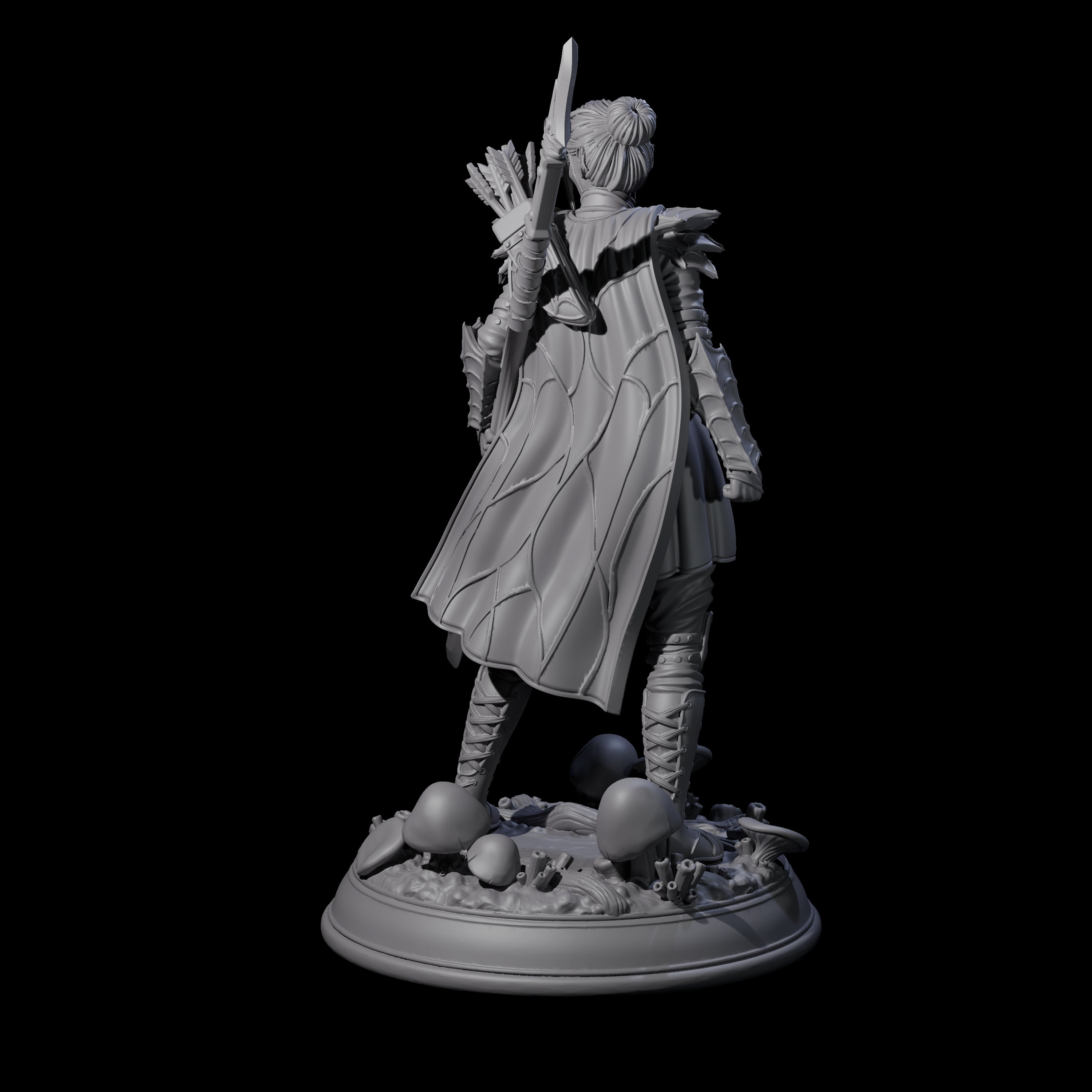 Slender Drow Hunter B Miniature for Dungeons and Dragons, Pathfinder or other TTRPGs