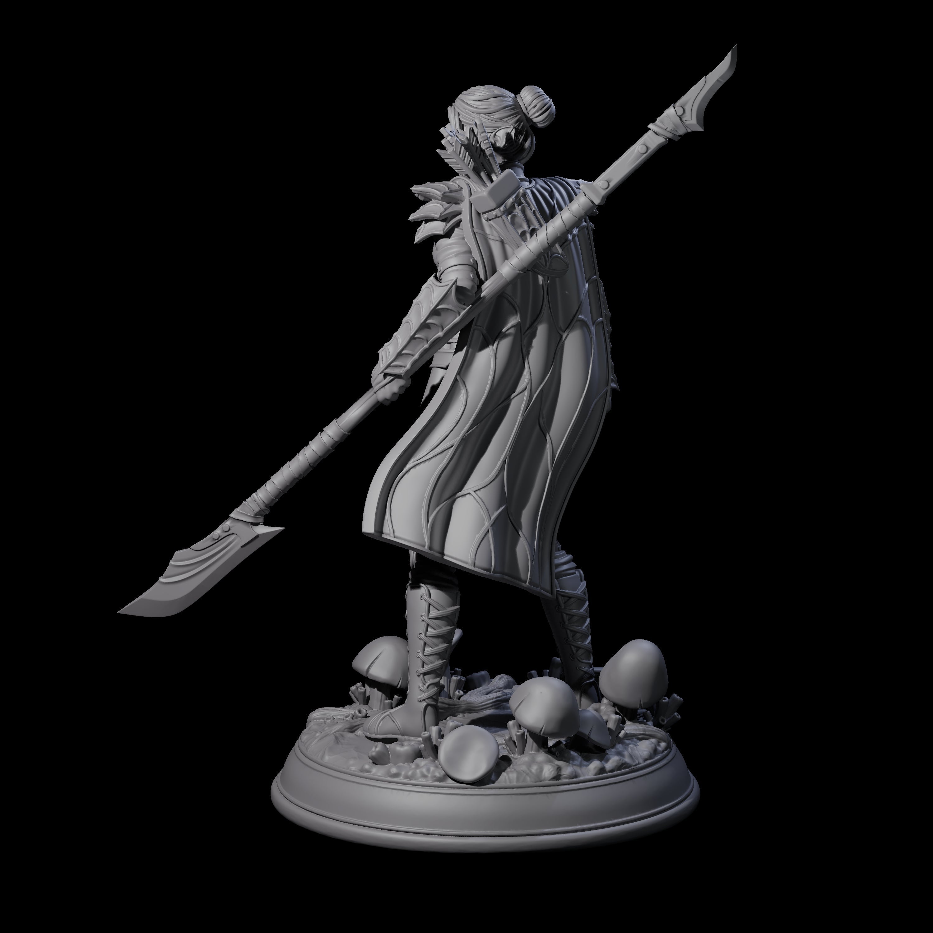 Slender Drow Hunter B Miniature for Dungeons and Dragons, Pathfinder or other TTRPGs