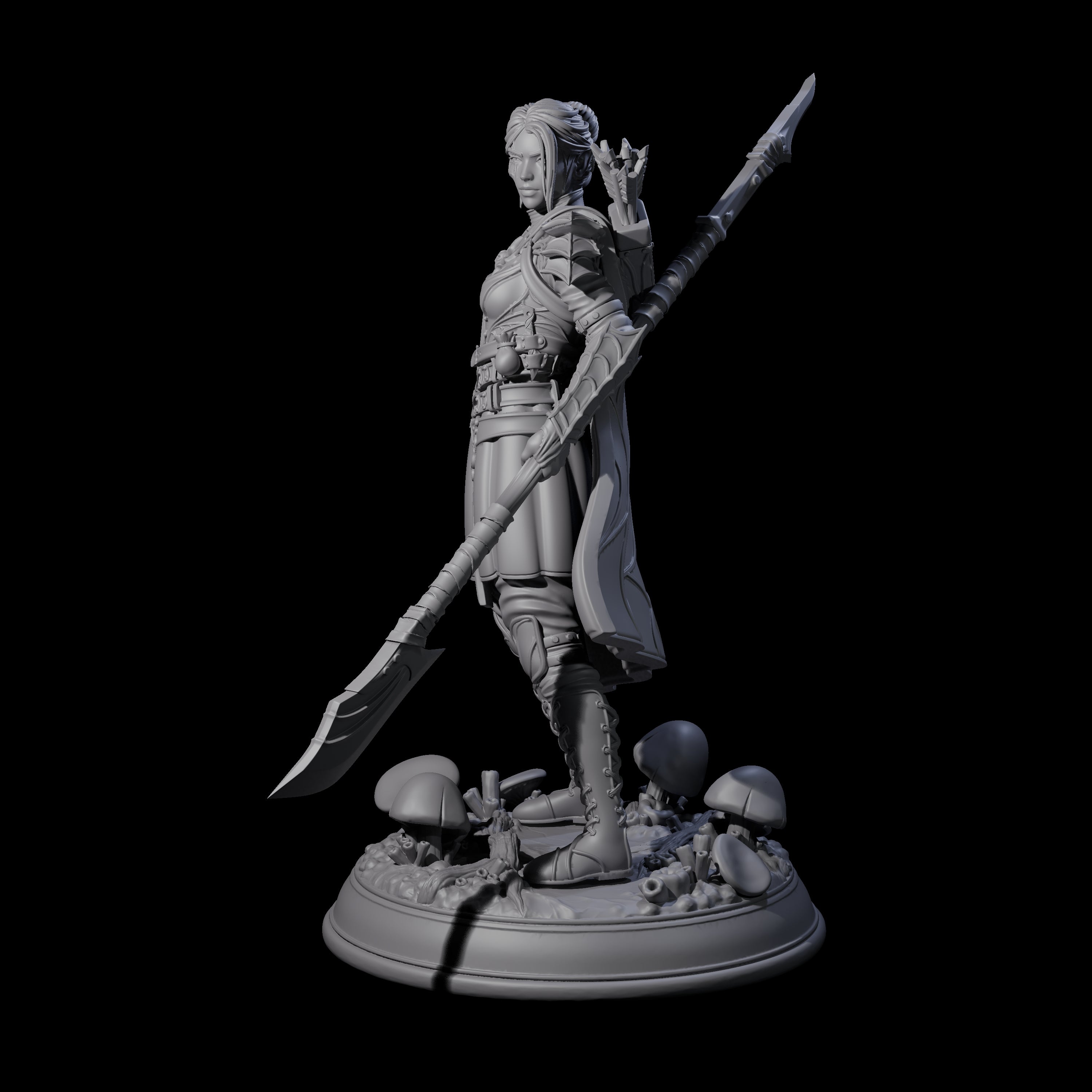 Slender Drow Hunter B Miniature for Dungeons and Dragons, Pathfinder or other TTRPGs