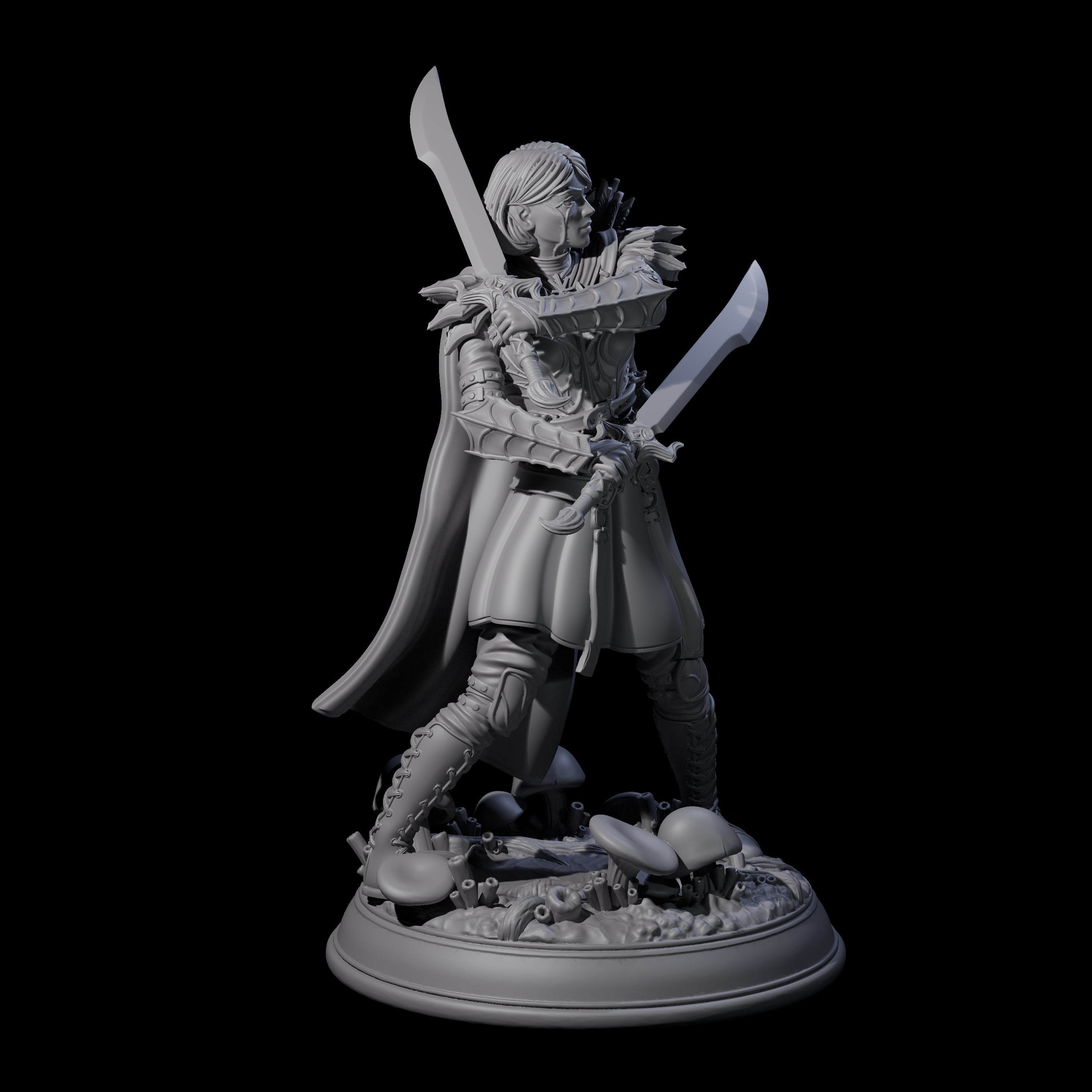 Slender Drow Hunter C Miniature for Dungeons and Dragons, Pathfinder or other TTRPGs