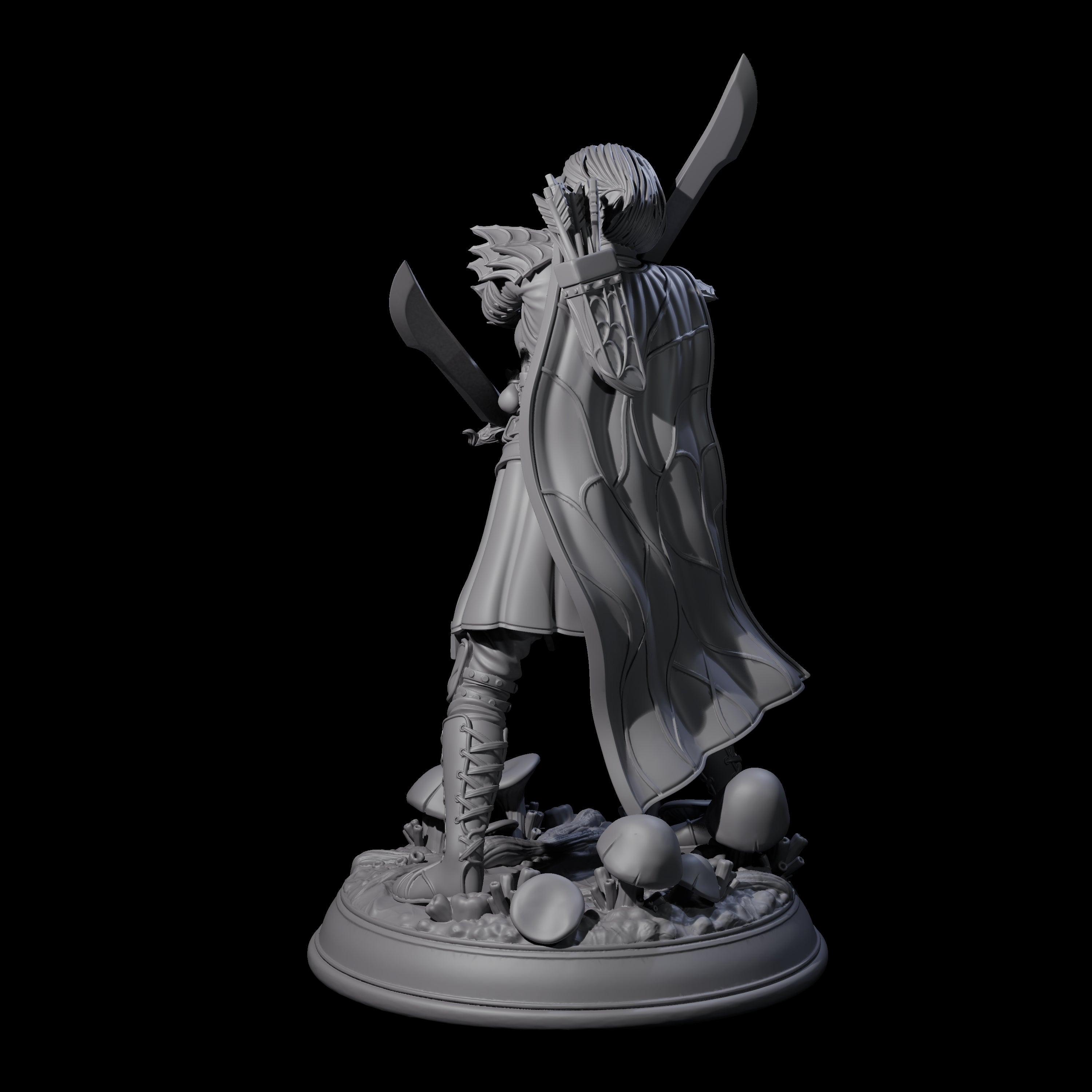 Slender Drow Hunter C Miniature for Dungeons and Dragons, Pathfinder or other TTRPGs