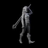 Slender Elf Barbarian Miniature for Dungeons and Dragons, Pathfinder or other TTRPGs