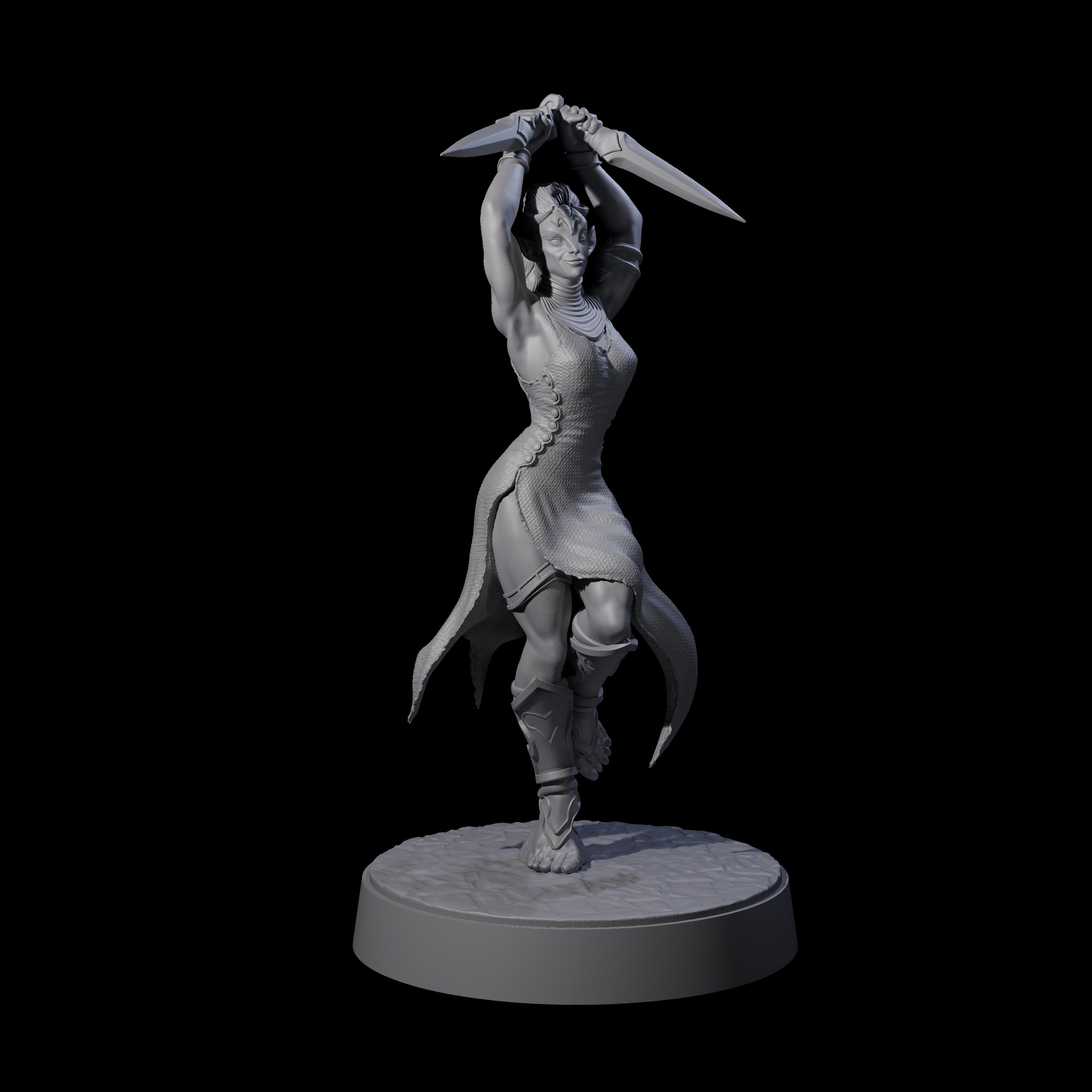 Slender Yuan-ti Priestess B Miniature for Dungeons and Dragons, Pathfinder or other TTRPGs