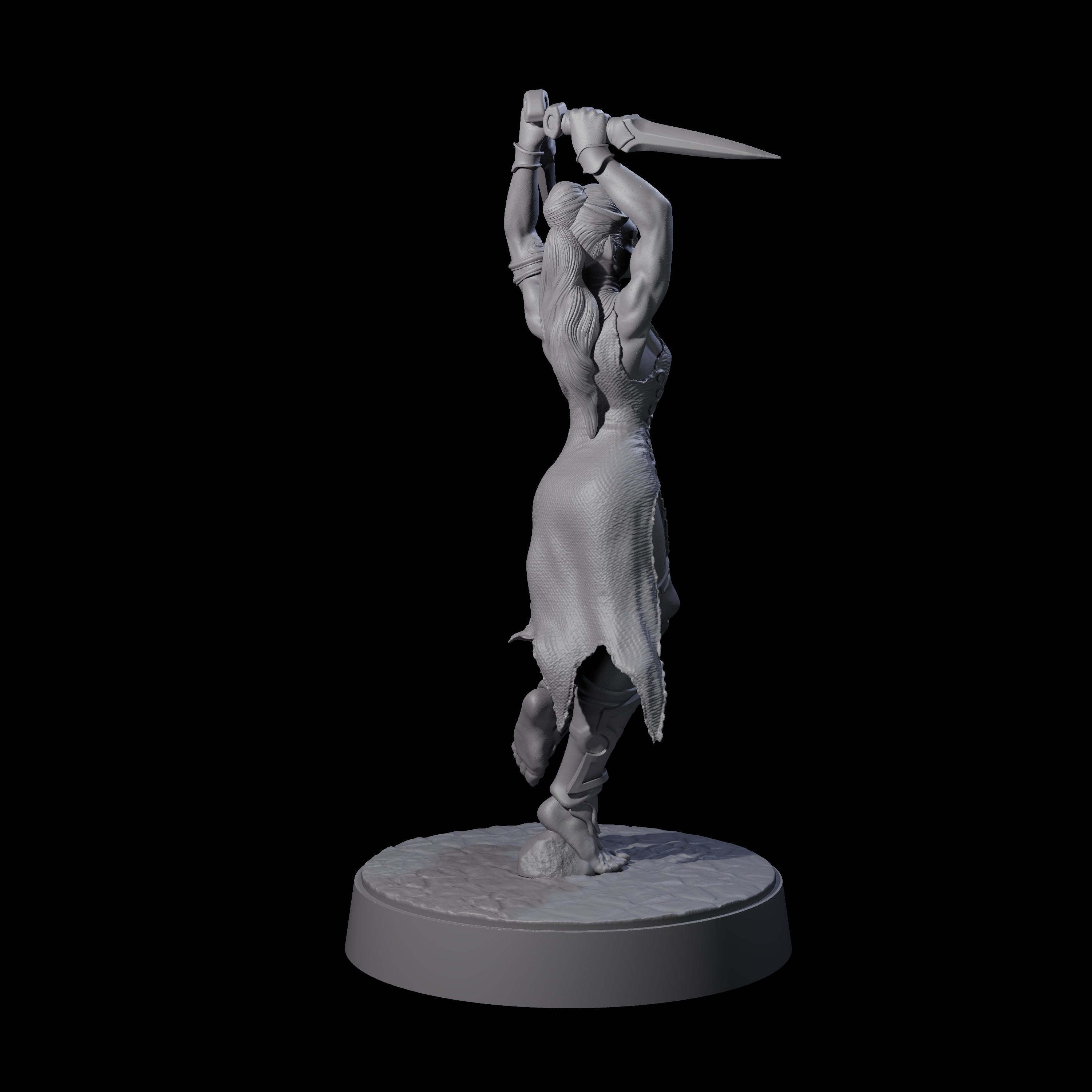Slender Yuan-ti Priestess B Miniature for Dungeons and Dragons, Pathfinder or other TTRPGs