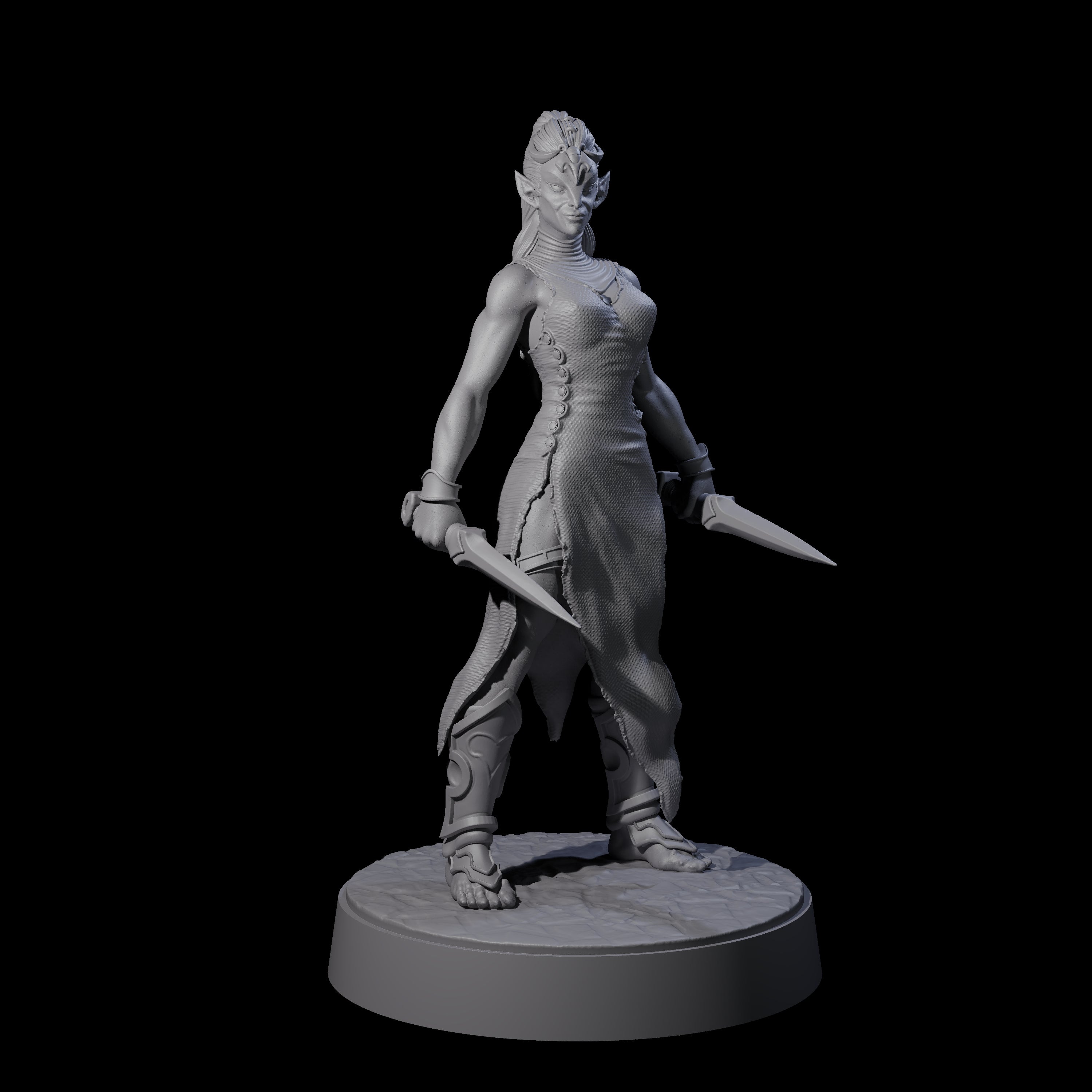 Slender Yuan-ti Priestess C Miniature for Dungeons and Dragons, Pathfinder or other TTRPGs