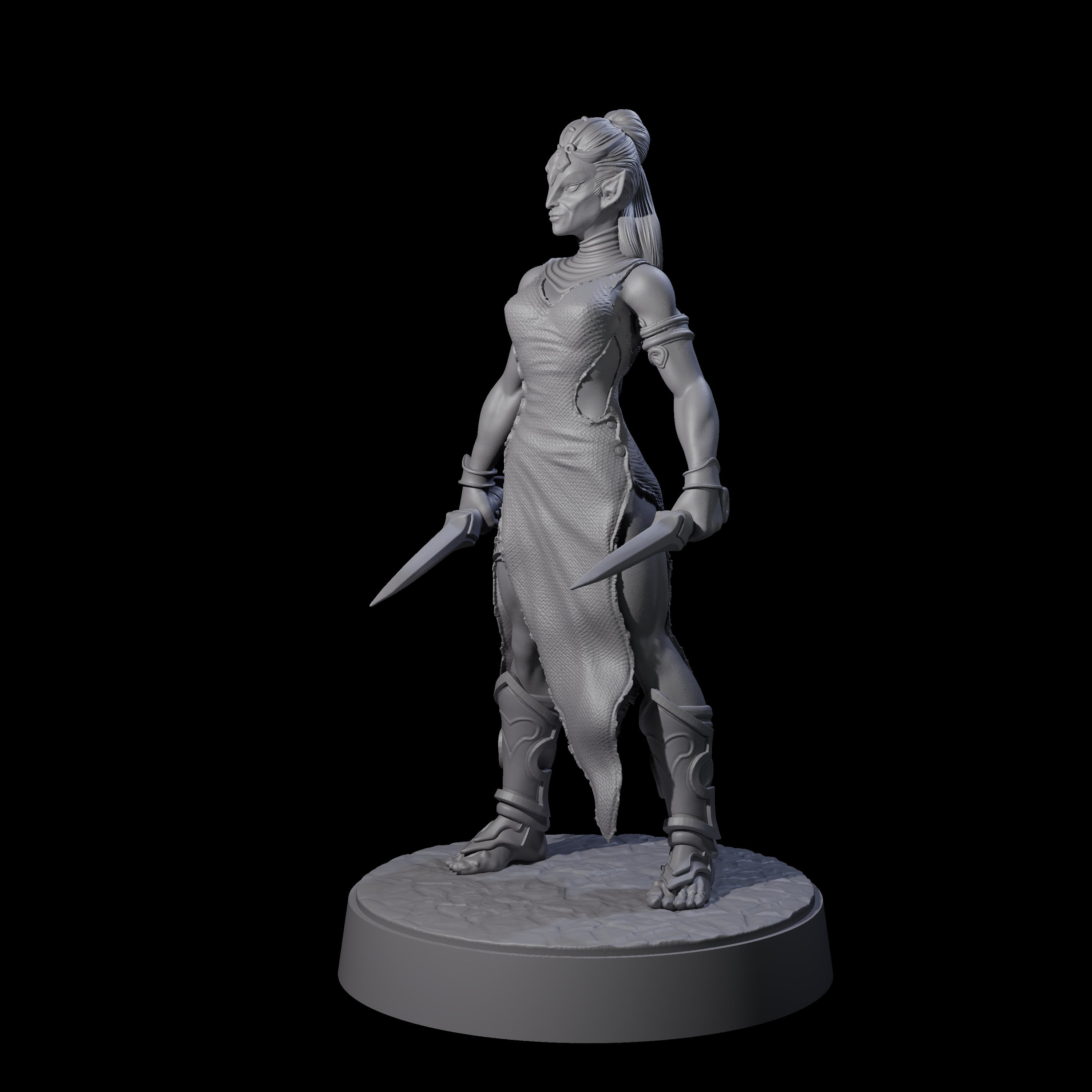 Slender Yuan-ti Priestess C Miniature for Dungeons and Dragons, Pathfinder or other TTRPGs