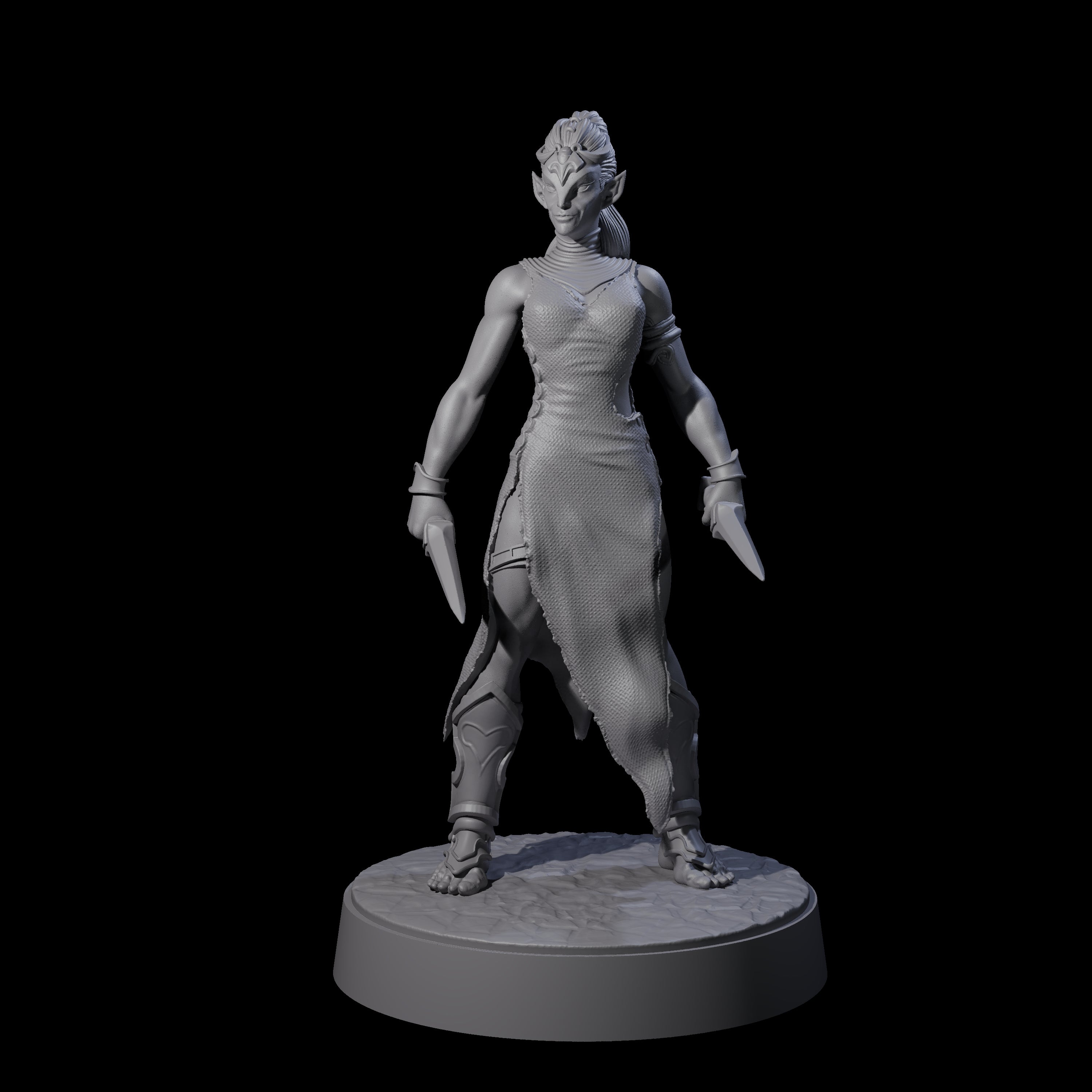 Slender Yuan-ti Priestess C Miniature for Dungeons and Dragons, Pathfinder or other TTRPGs