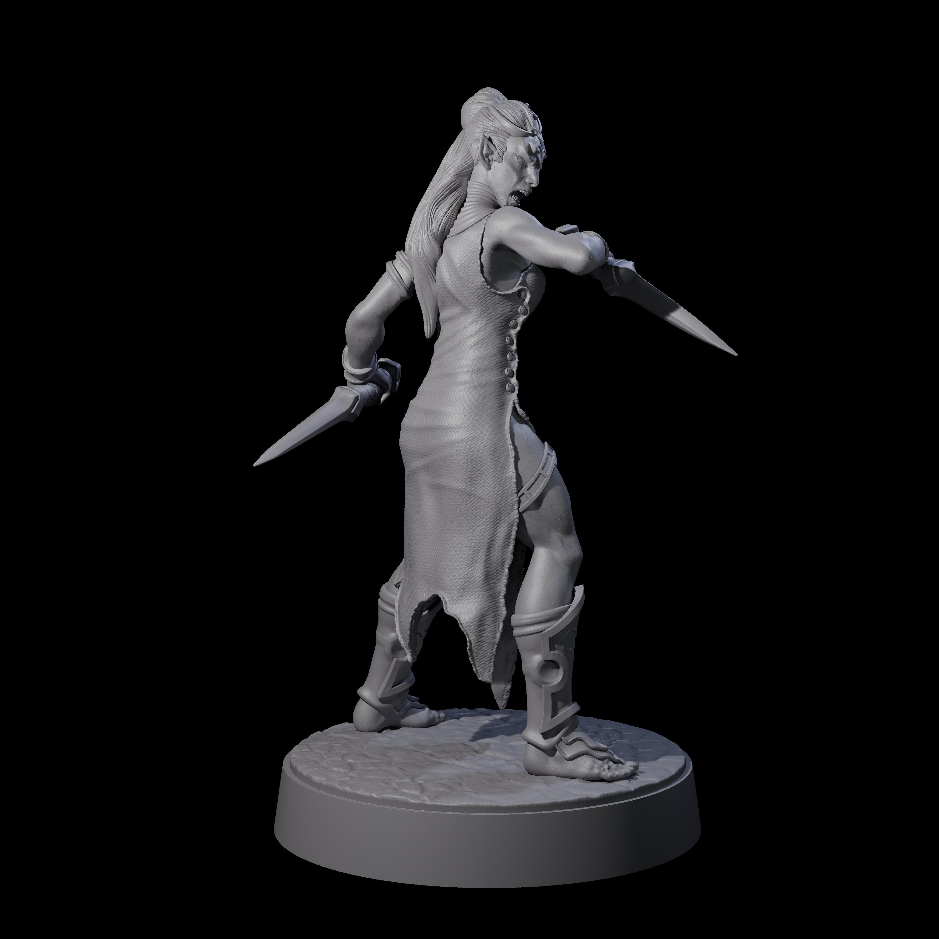 Slender Yuan-ti Priestess D Miniature for Dungeons and Dragons, Pathfinder or other TTRPGs