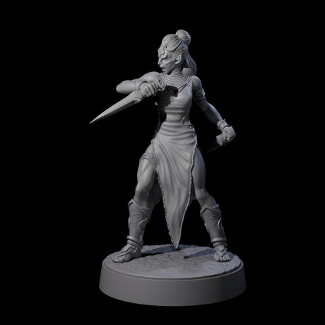 Slender Yuan-ti Priestess D Miniature for Dungeons and Dragons, Pathfinder or other TTRPGs