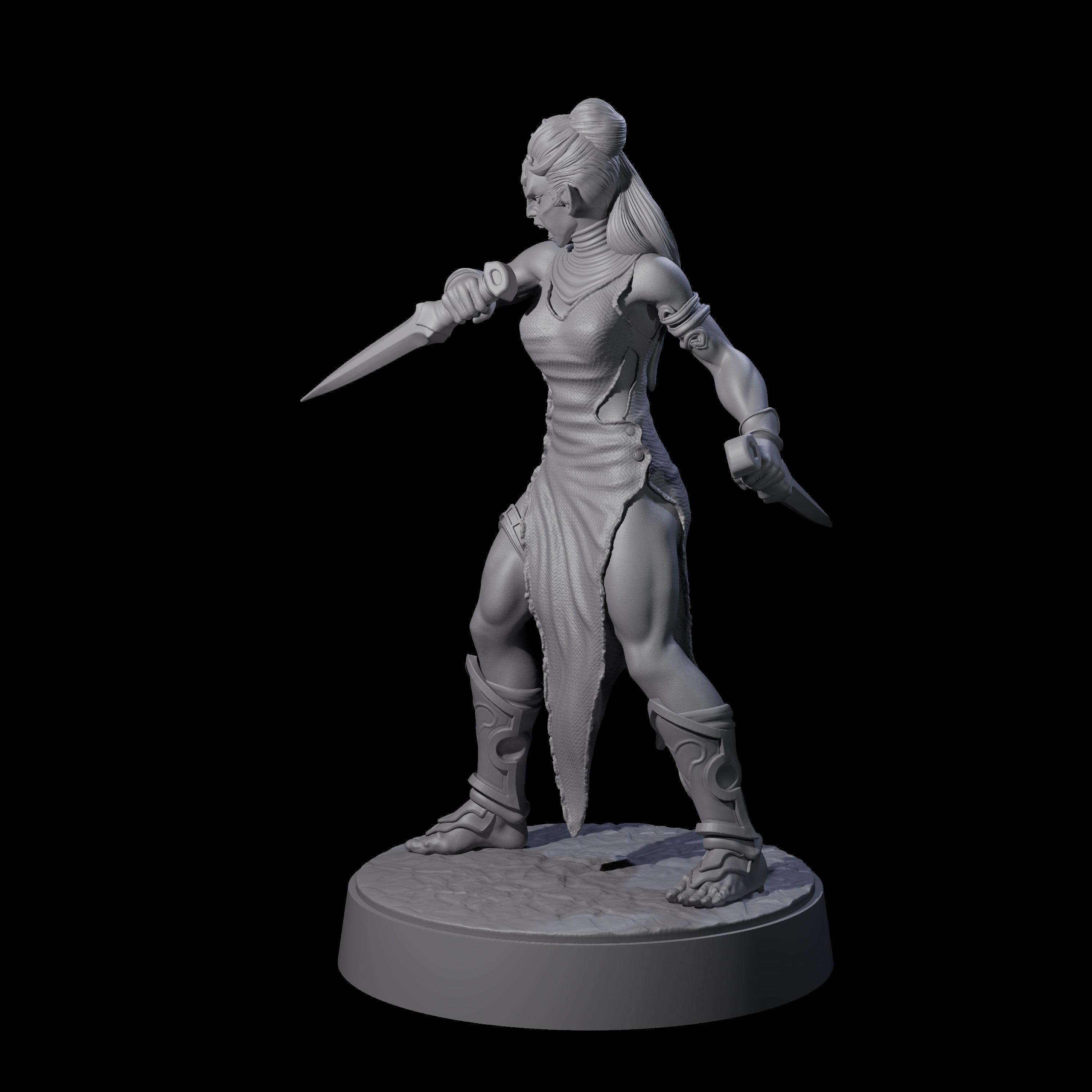 Slender Yuan-ti Priestess D Miniature for Dungeons and Dragons, Pathfinder or other TTRPGs