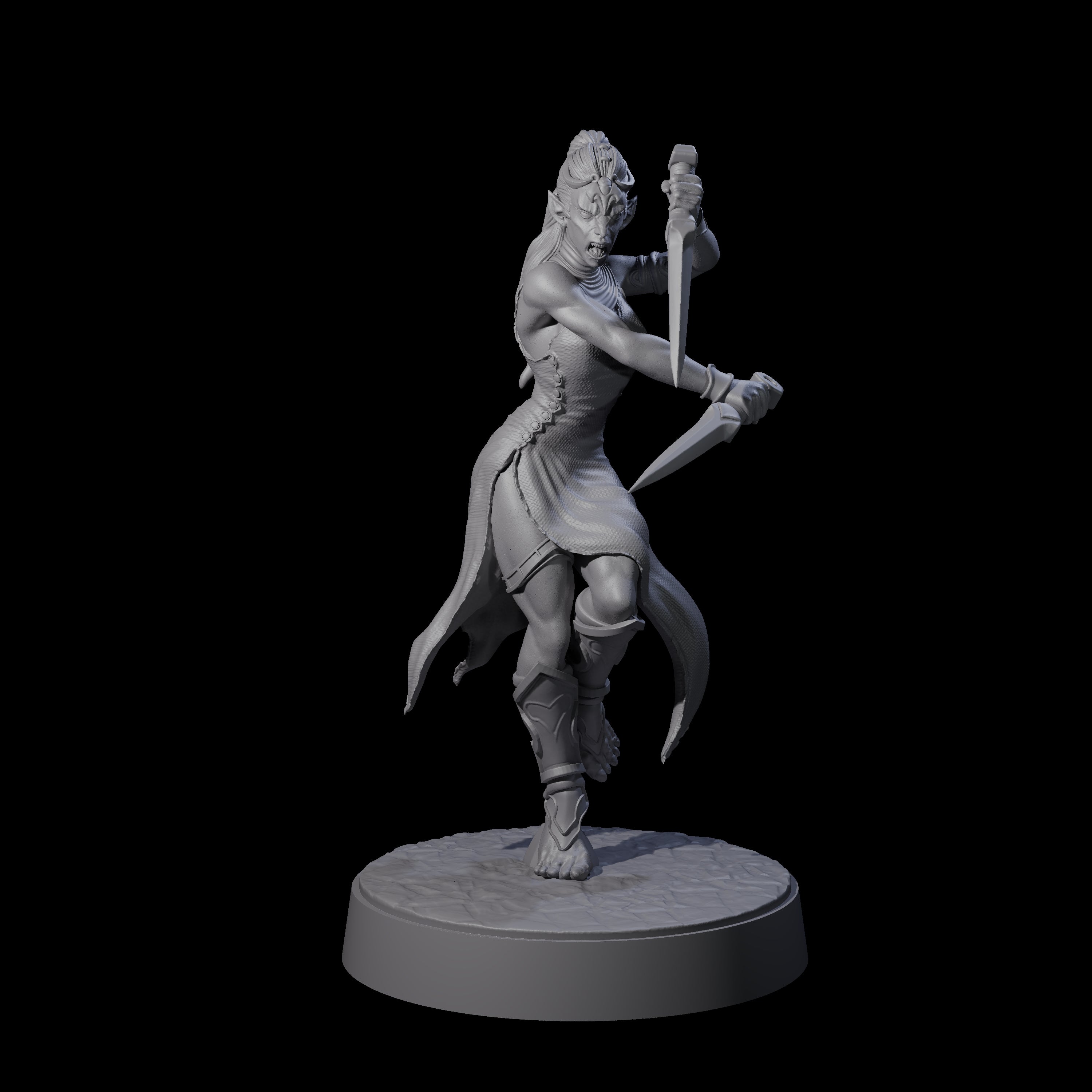 Slender Yuan-ti Priestess E Miniature for Dungeons and Dragons, Pathfinder or other TTRPGs