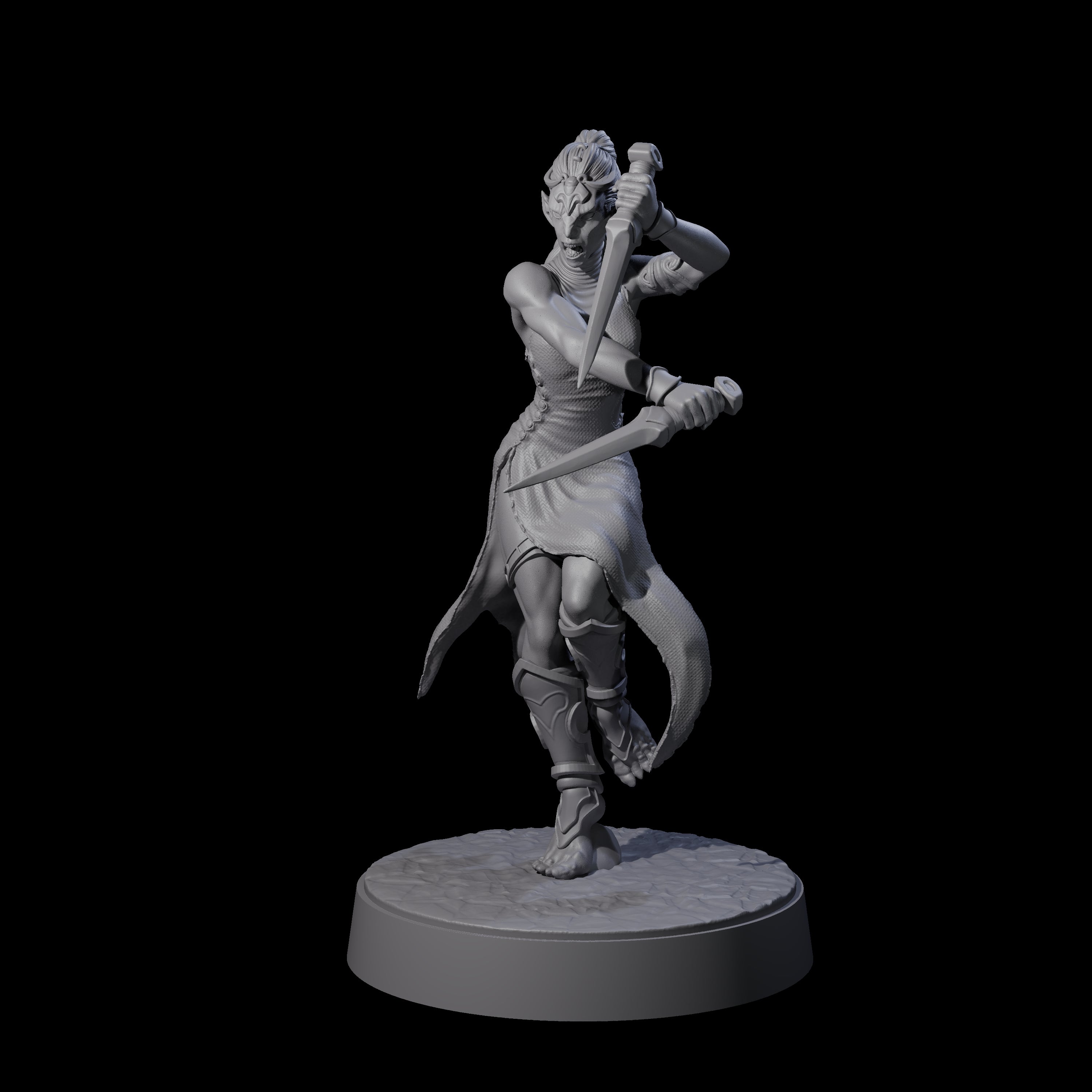 Slender Yuan-ti Priestess E Miniature for Dungeons and Dragons, Pathfinder or other TTRPGs