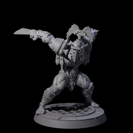 Slicing Gladiator Miniature for Dungeons and Dragons, Pathfinder or other TTRPGs