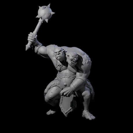 Slightly Confused Ettin Miniature for Dungeons and Dragons, Pathfinder or other TTRPGs