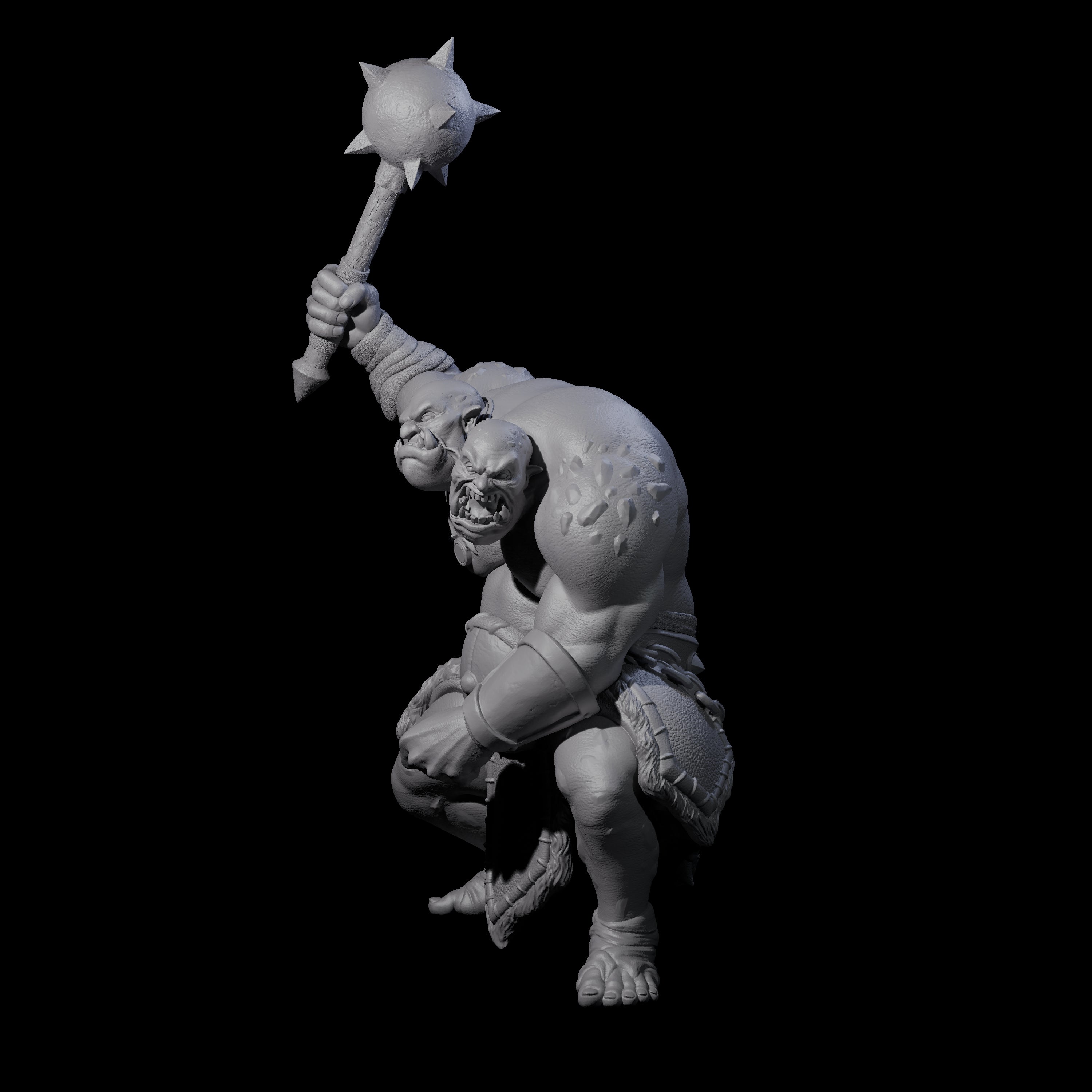 Slightly Confused Ettin Miniature for Dungeons and Dragons, Pathfinder or other TTRPGs