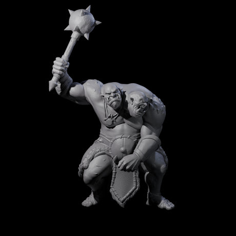 Slightly Confused Ettin Miniature for Dungeons and Dragons, Pathfinder or other TTRPGs