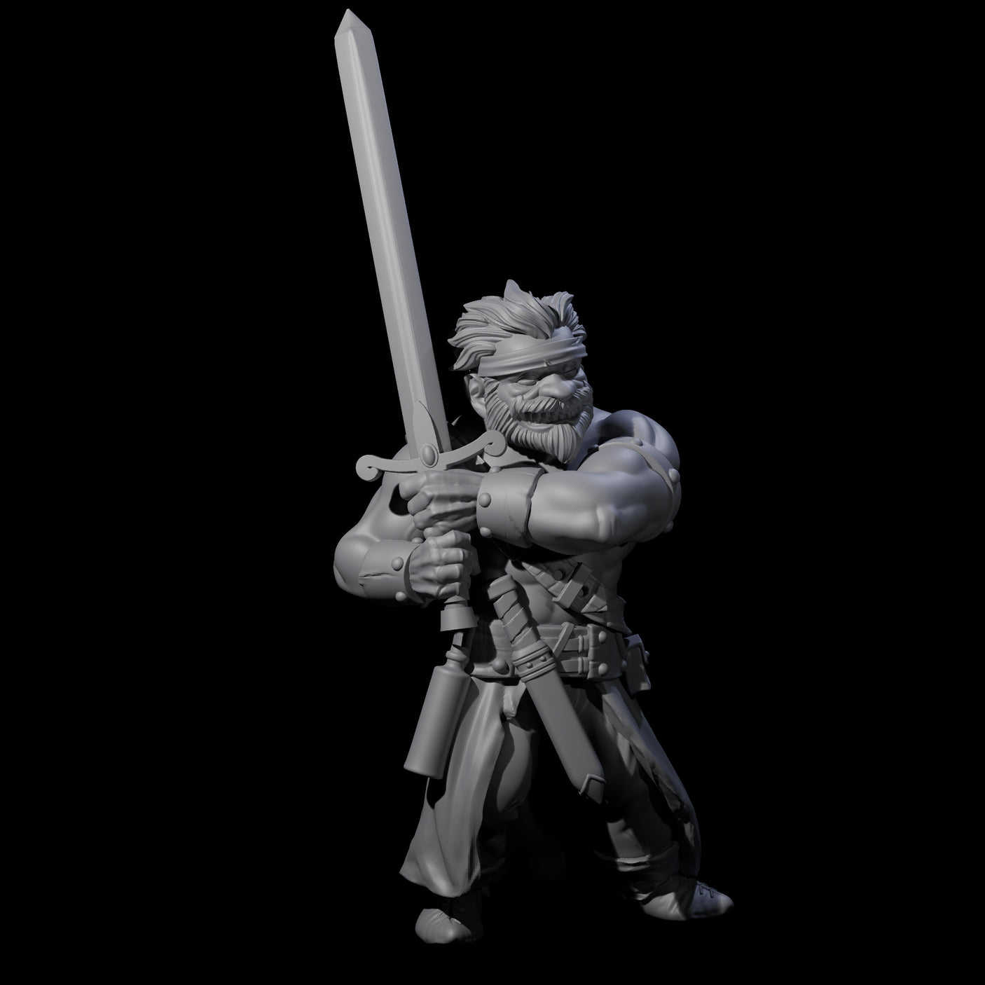 Slightly Insane Dwarf Barbarian Miniature for Dungeons and Dragons, Pathfinder or other TTRPGs