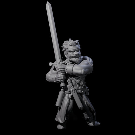 Slightly Insane Dwarf Barbarian Miniature for Dungeons and Dragons, Pathfinder or other TTRPGs