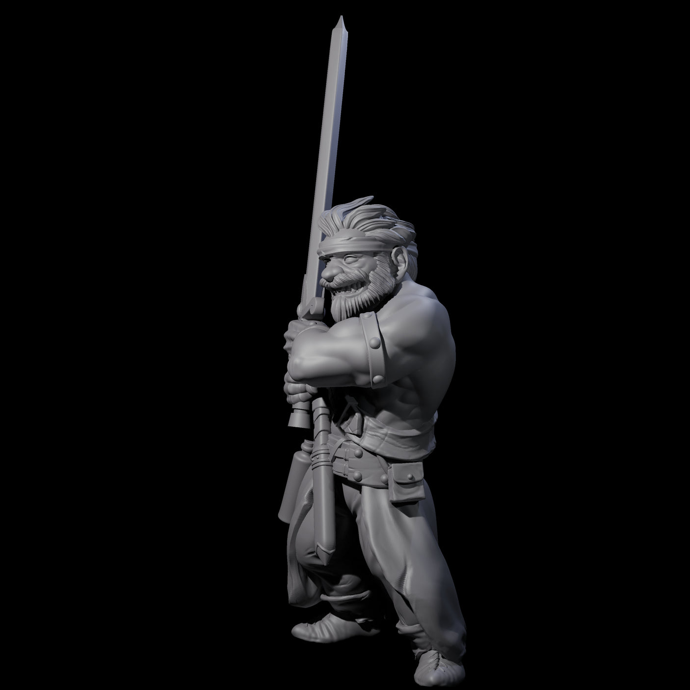Slightly Insane Dwarf Barbarian Miniature for Dungeons and Dragons, Pathfinder or other TTRPGs