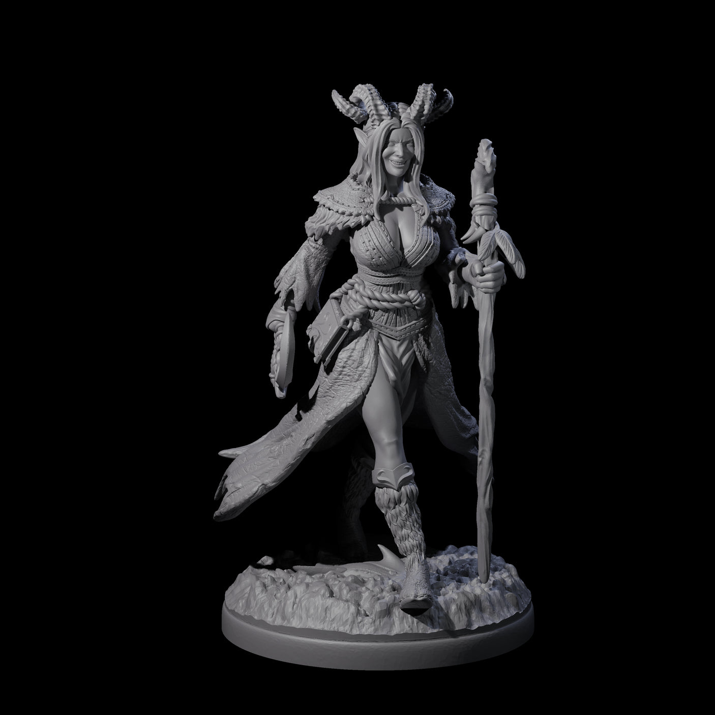 Slightly Unhinged Elf Druid Miniature for Dungeons and Dragons, Pathfinder or other TTRPGs