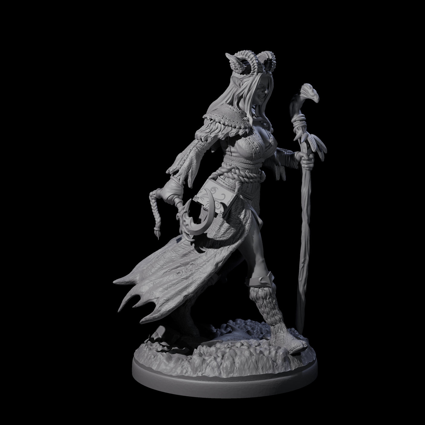 Slightly Unhinged Elf Druid Miniature for Dungeons and Dragons, Pathfinder or other TTRPGs