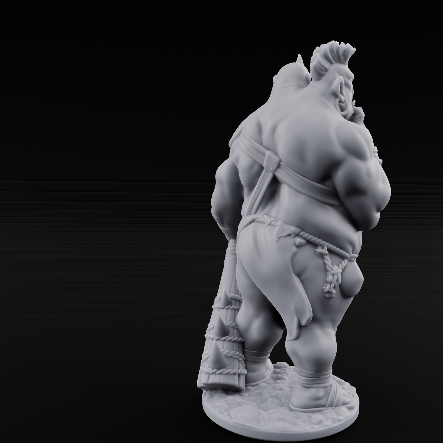 Slightly Confused Ettin Warrior Miniature for Dungeons and Dragons, Pathfinder or other TTRPGs
